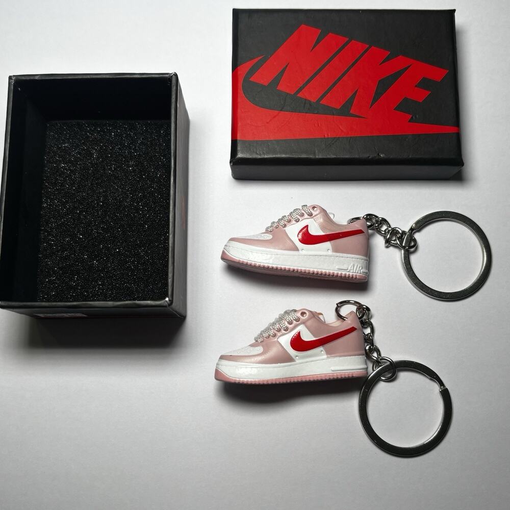 Nike Air Force 1 KEYCHAINS “Valentine’s Day” Mini Pink Sneaker Accessories
